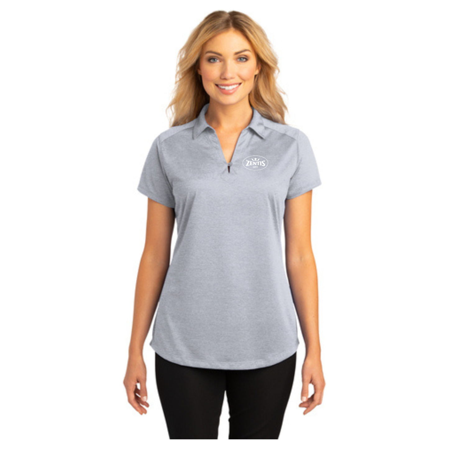 L574 Port Authority® Ladies Digi Heather Performance Polo