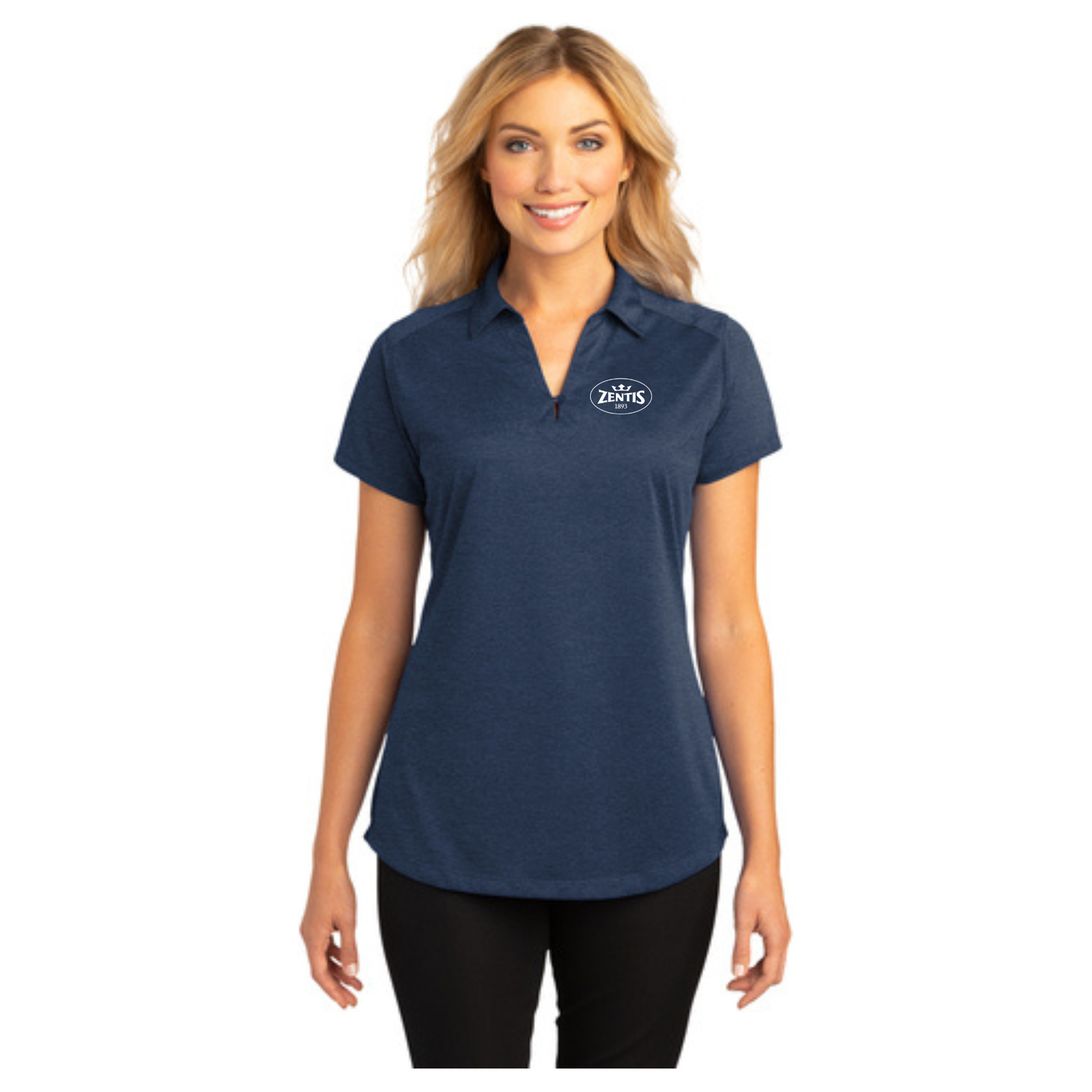 L574 Port Authority® Ladies Digi Heather Performance Polo