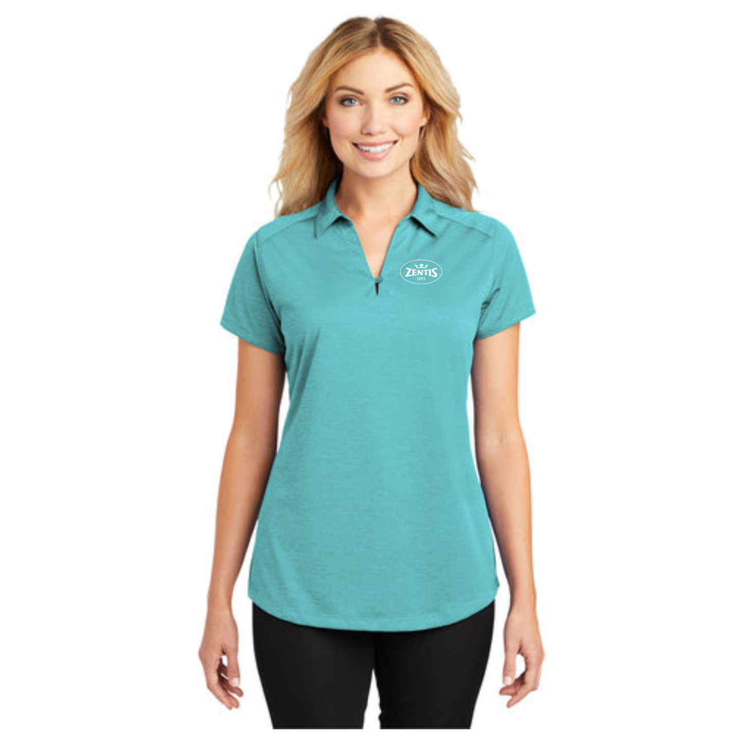 L574 Port Authority® Ladies Digi Heather Performance Polo