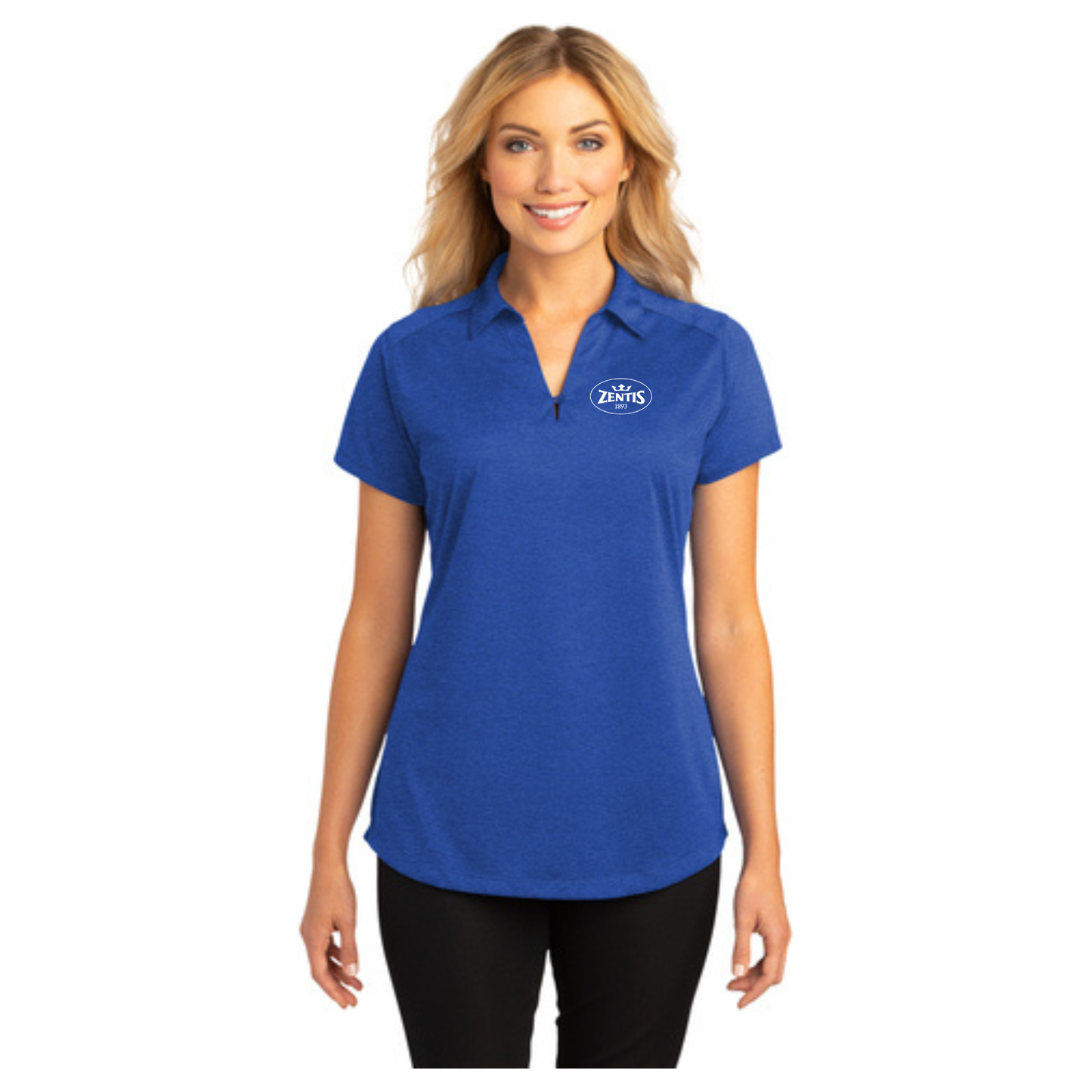 L574 Port Authority® Ladies Digi Heather Performance Polo