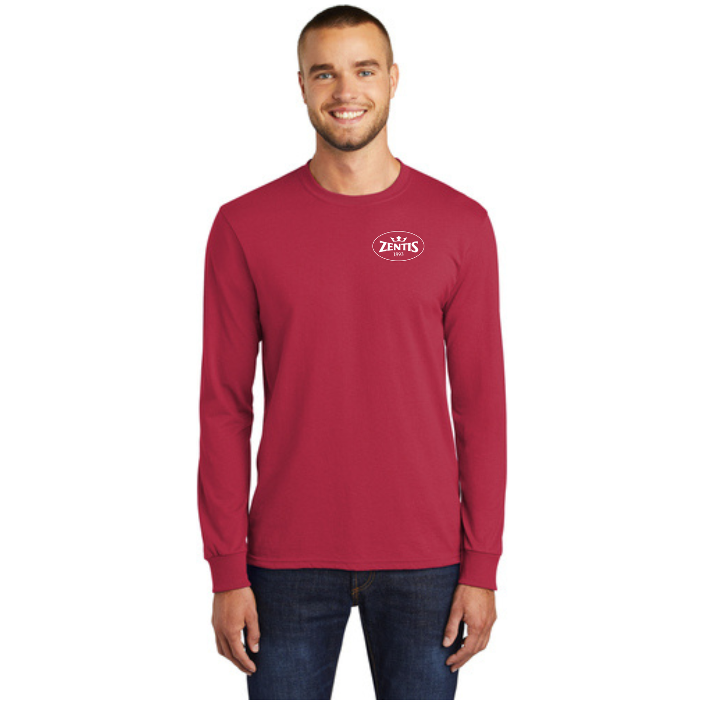 Port & Company® Long Sleeve Core Blend Tee - Left Chest - PC55LS