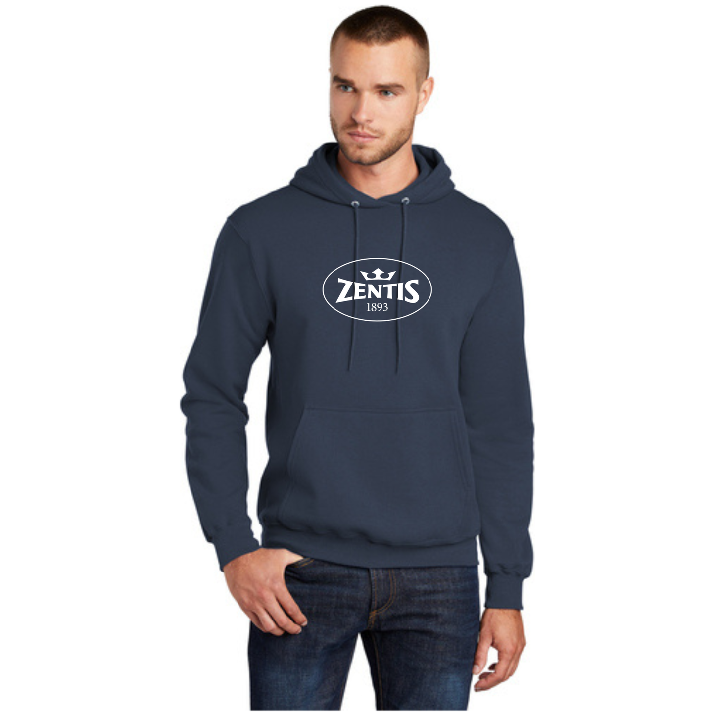 Port & Company® Core Fleece Pullover Hooded Sweatshirt - Full Front - PC78H