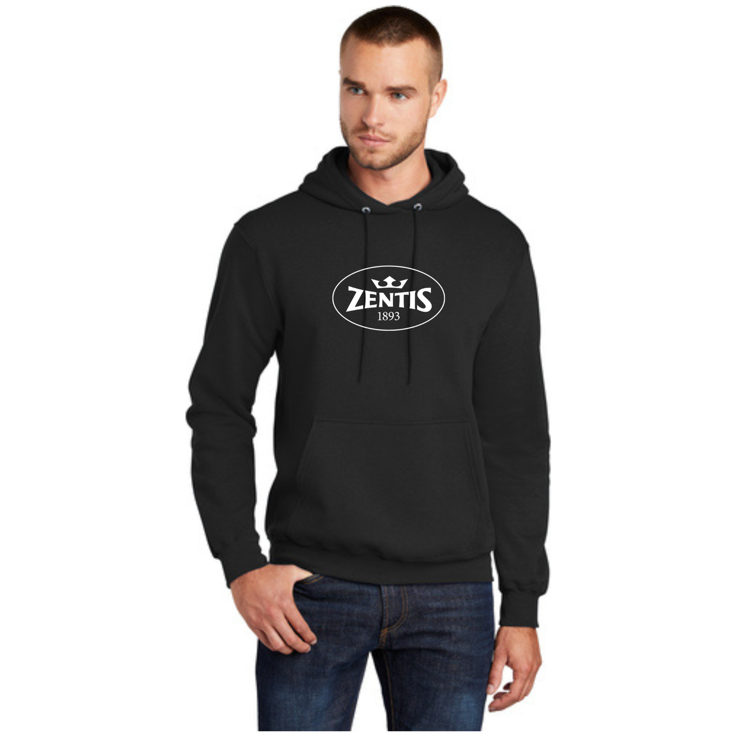 Port & Company® Core Fleece Pullover Hooded Sweatshirt - Full Front - PC78H