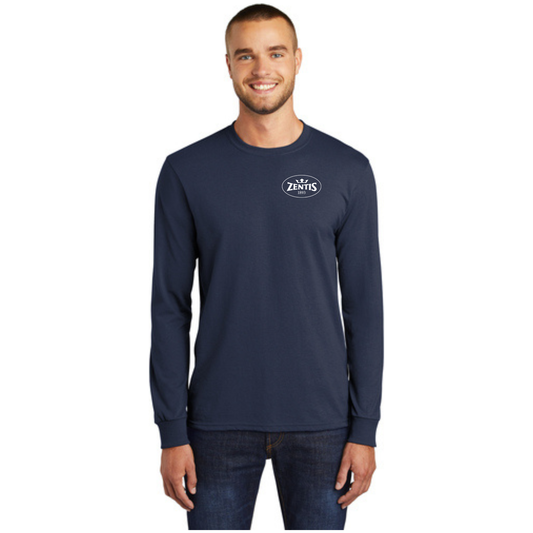 Port & Company® Long Sleeve Core Blend Tee - Left Chest - PC55LS