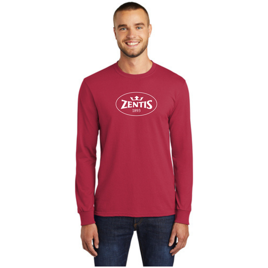 Port & Company® Long Sleeve Core Blend Tee - Full Front - PC55LS