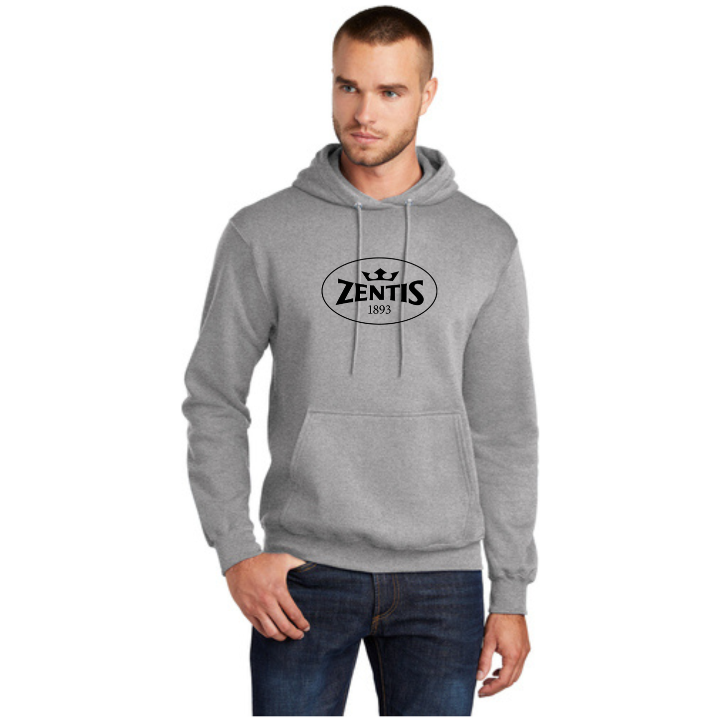 Port & Company® Core Fleece Pullover Hooded Sweatshirt - Full Front - PC78H